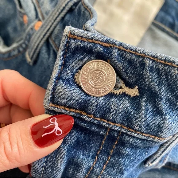 MOTHER Jeans High Waisted Rider Skimp in CowboysDon't Cry Size 30